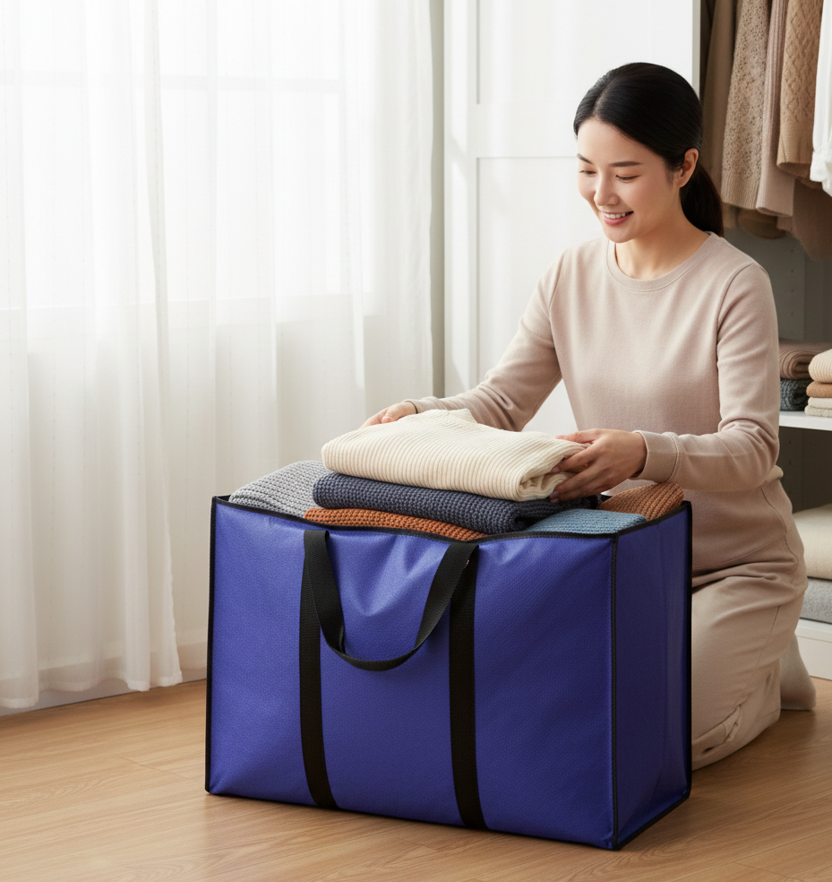 Extra Large Storage Bag for Clothes, Blankets & Quilts | Heavy Duty Fabric Organizer